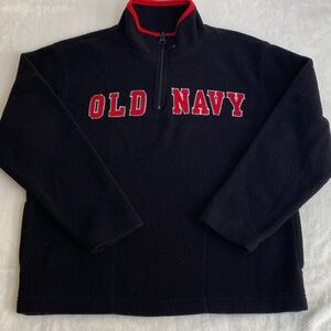 Old Navy Black and Red kids' Fleece Sweater Size 6/7